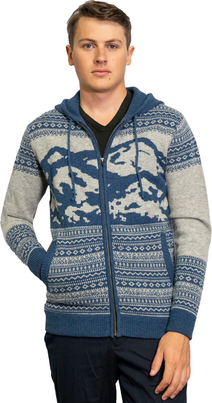 Annapurna Men's Zip-up wool sweater