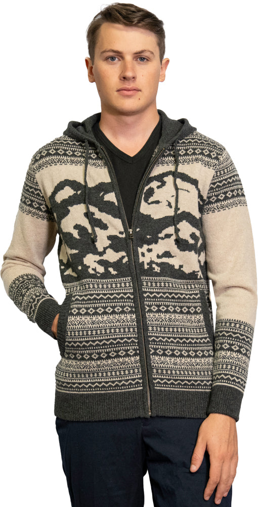 Annapurna Men's Zip-up wool sweater