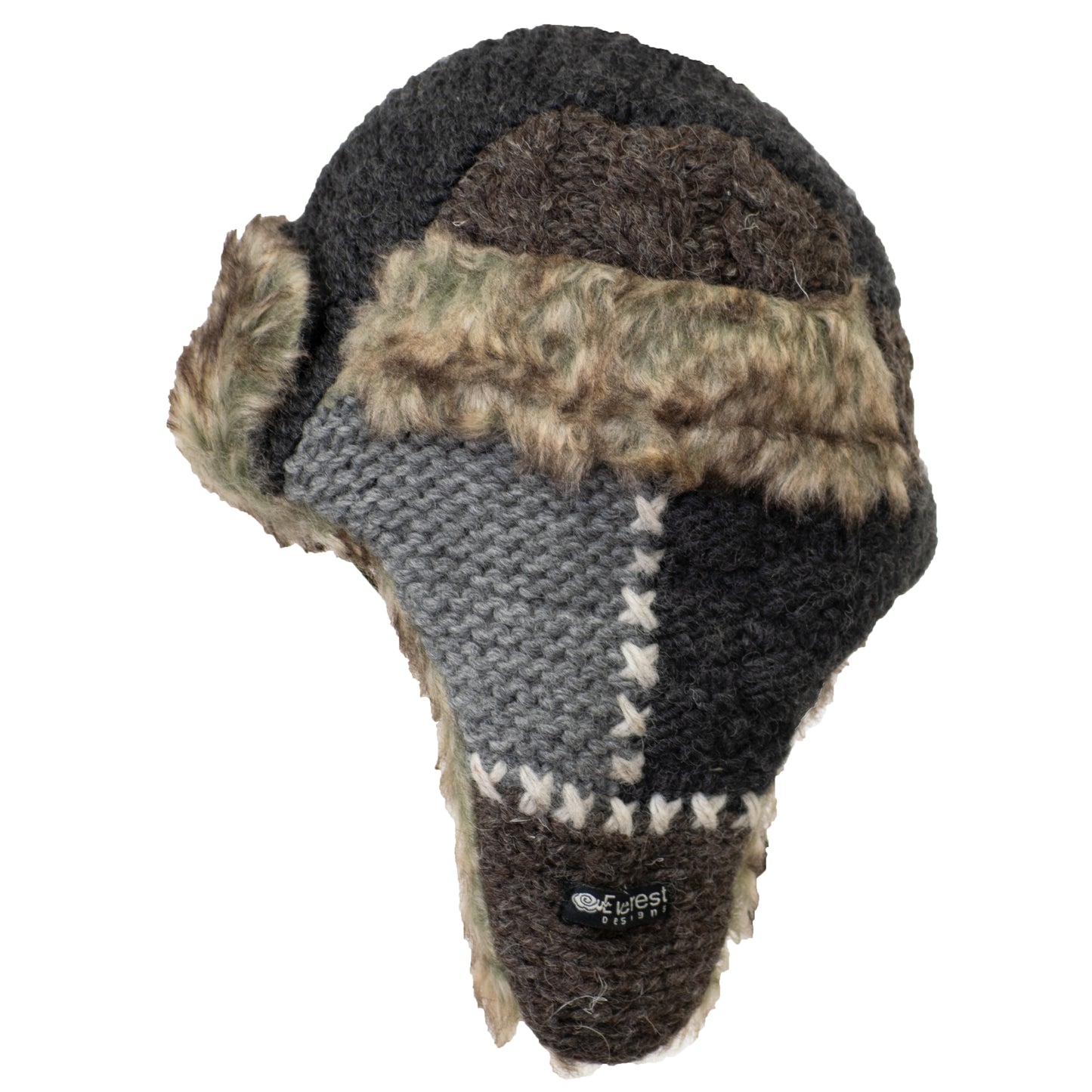 Toddler's Patchwork Fur Hat